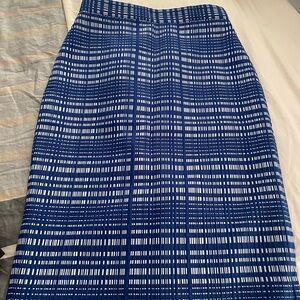 Banana Republic Navy and White Pencil Skirt